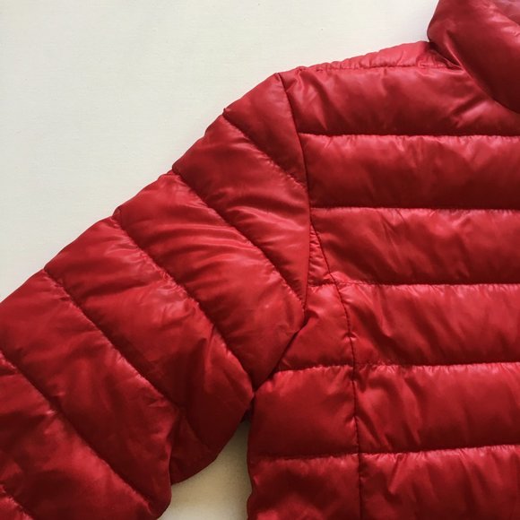 Mossimo Supply Co Women's Medium Red Puffer Jacket with Full Zip-Up Mock Neck - Picture 3 of 13